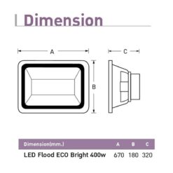 สปอร์ตไลท์ LED (ECO Bright) 400w (เดย์ไลท์) EVE