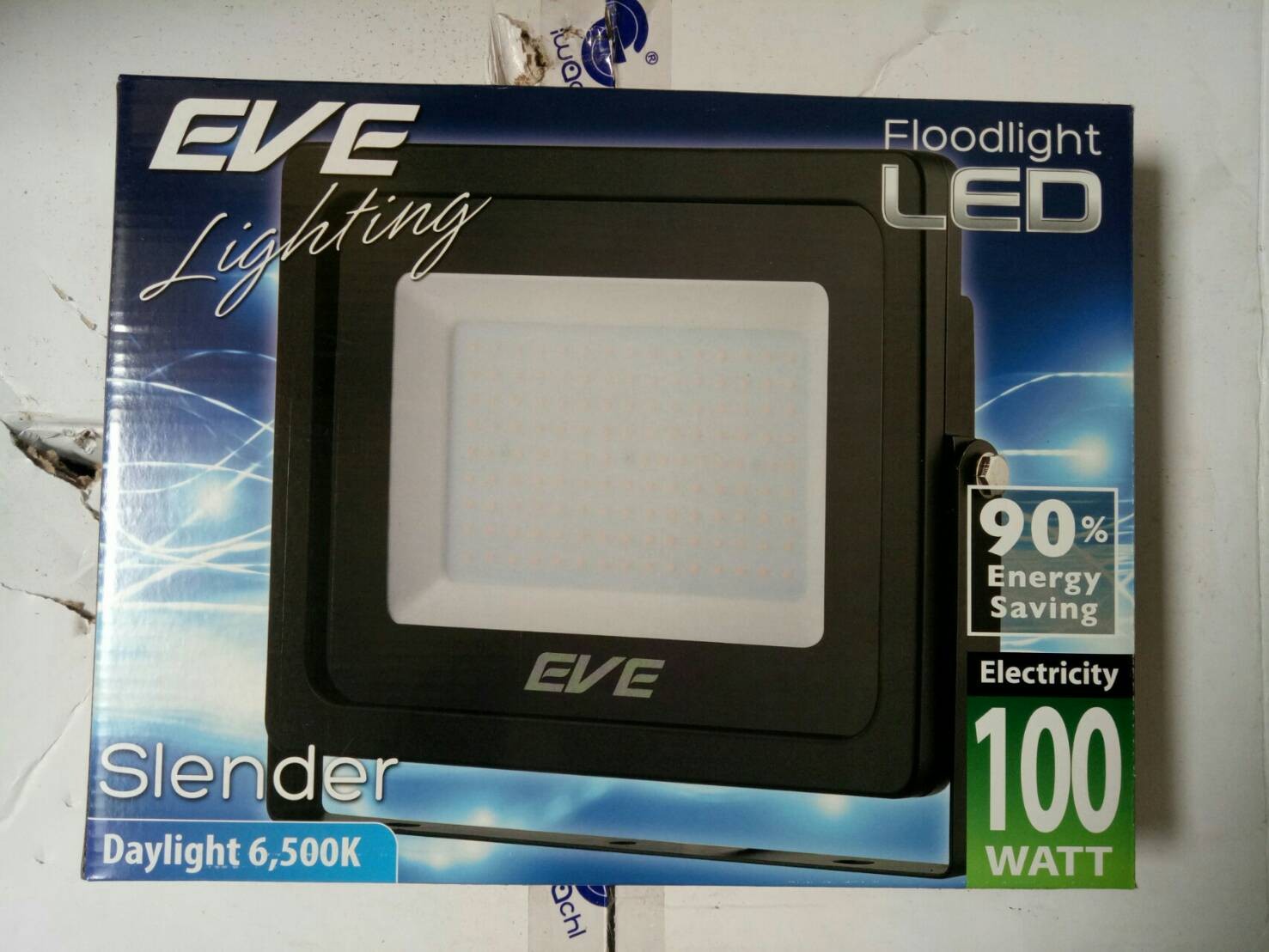 สปอร์ตไลท์ LED Slender 100w (วอร์มไวท์) EVE