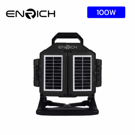 สปอร์ตไลท์โซล่าเซลล์ LED 100W ENRICH JUMBO (สำหรับพกพา) - Image 2